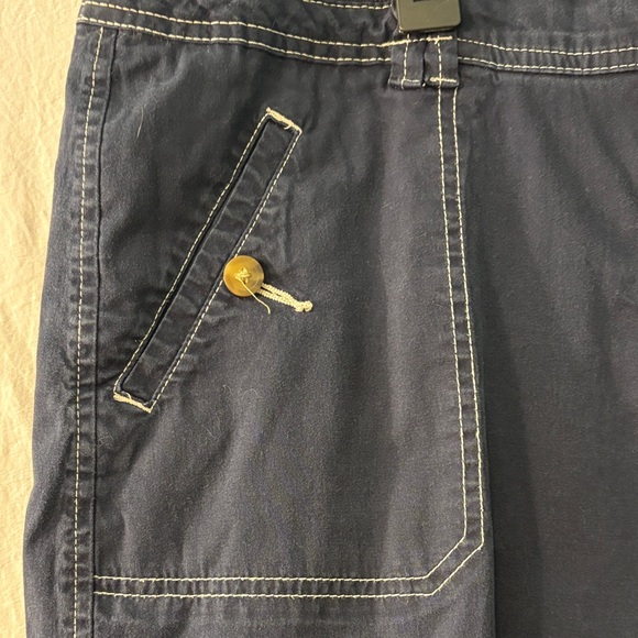 Karen Scott Dark Blue Cotton Skirt - Picture 3 of 6